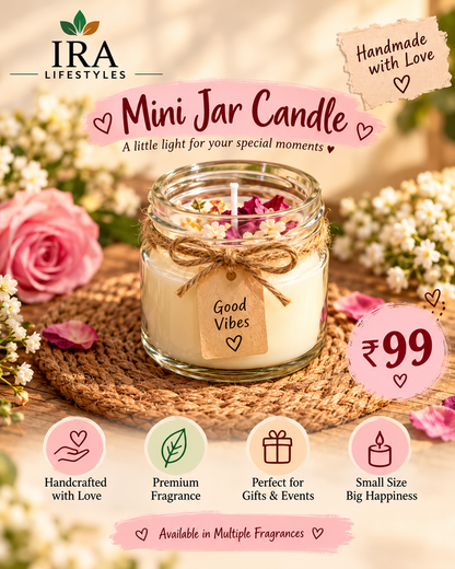 Personalised Glass Jar Candles with Custom Names & Colours | IraLifestyles