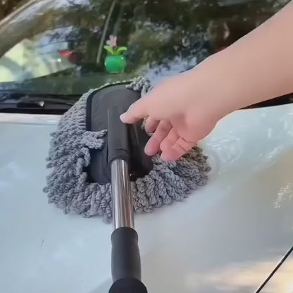 Microfiber Car Duster with Steel Extendable Handle (Pack of 1)